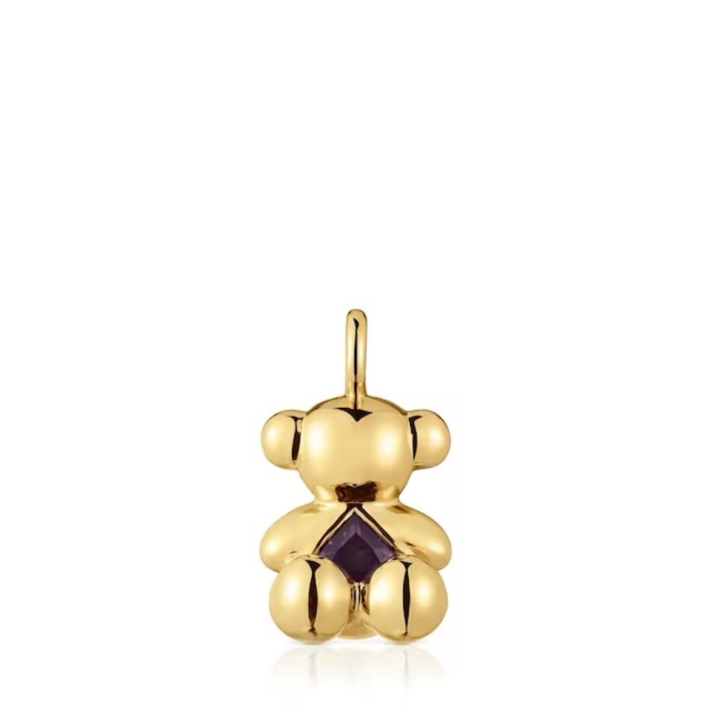 Medium TOUS Bold Bear 3D pendant with gold plating over silver